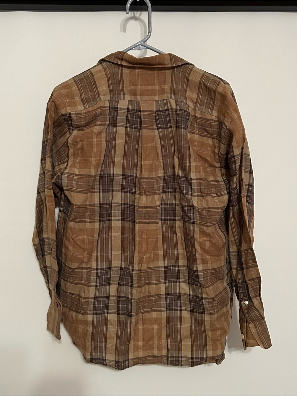 Lauren Ralph Lauren Tan and Brown Plaid Button-Down Shirt - Picture 8 of 10